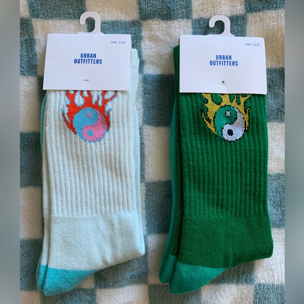 Urban Outfitters crew socks in various colors/ graphics. **Read description!